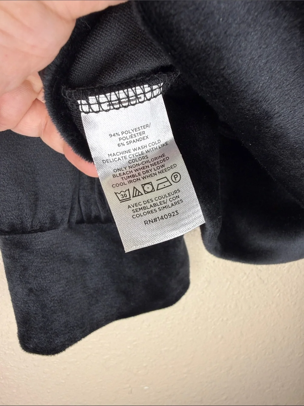 LOFT Black Velvet Long-Sleeve Pullover